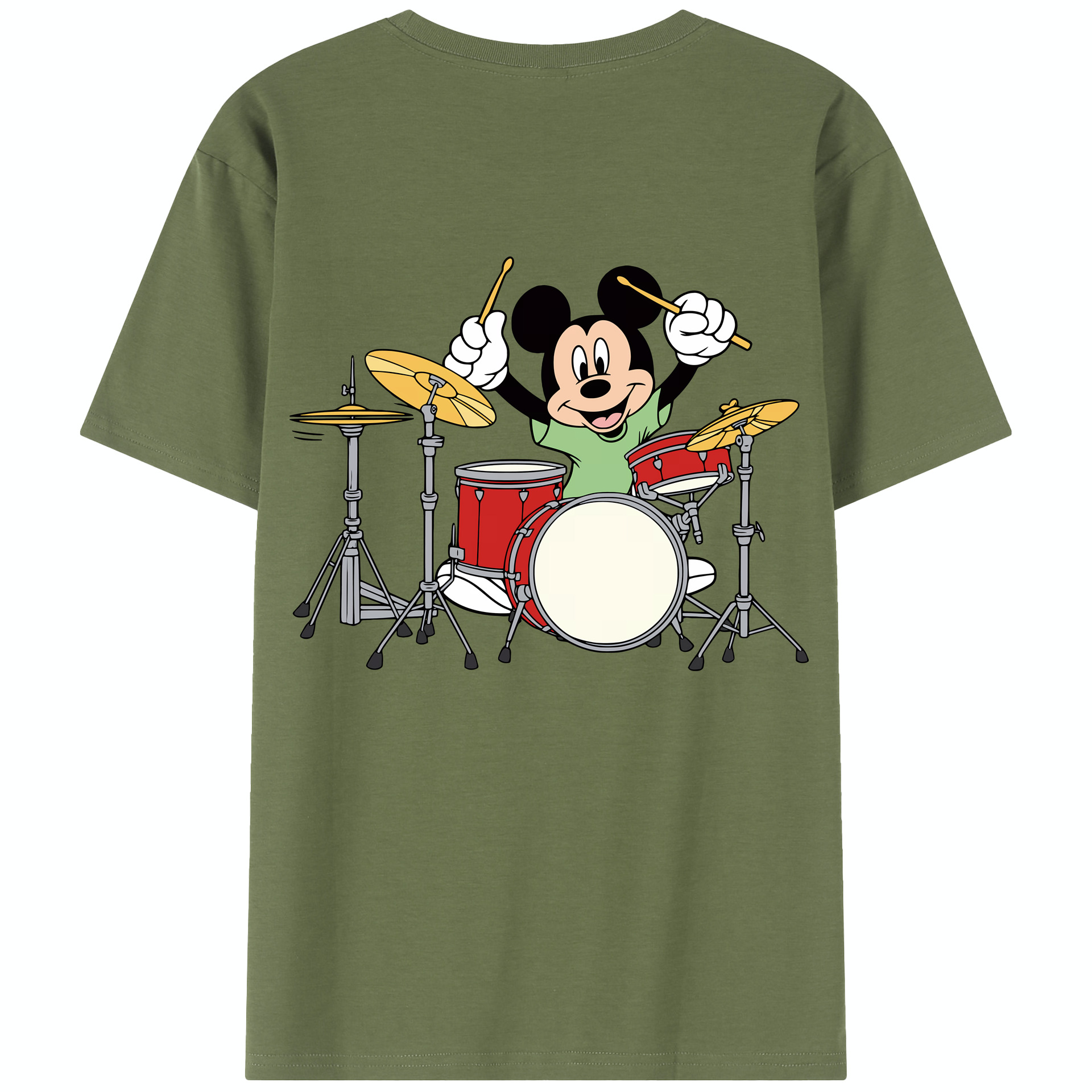 （画像用） ミッキーマウス Mickey Mouse 綿100％半袖Tシャツ（背面プリント）